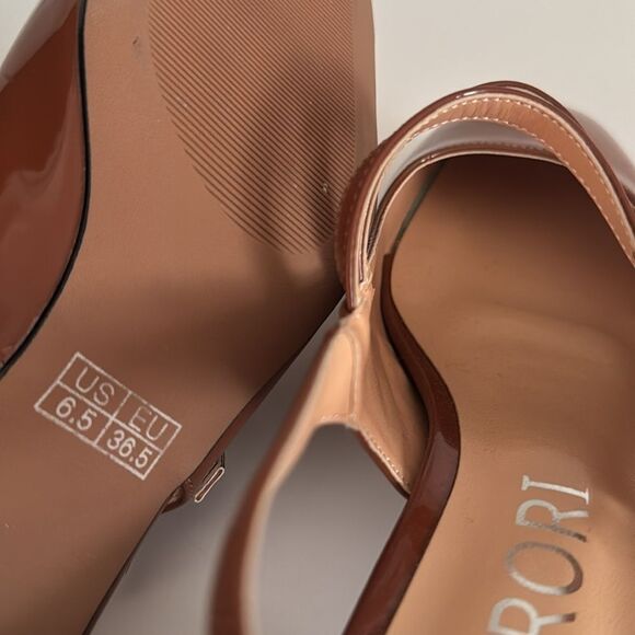 MERRORI Brown Square Toe Flats with Ankle Straps NWOT - Picture 5 of 5